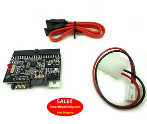 IDE SATA Converter, Supports ATA 100/133 Conversion Board and Cables (LOT OF 2} - Picture 1 of 3