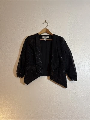 Chaqueta de Colección American Rag Cie Lentejuelas Negras - Disco Esmoquin Vibes. Talla XS Foto 1 de 4