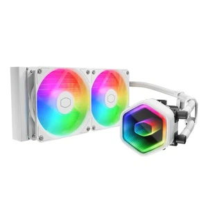 240 Core II White CPU Liquid Cooler, Dual Chamber Pump, Customizable aRGB Lig... - Picture 1 of 9