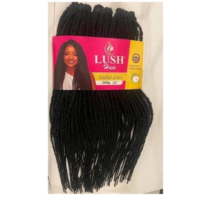 Lush Hair Extensions - Sasha Locs for Crotchet (Colour 1 - Black) - Picture 1 of 4