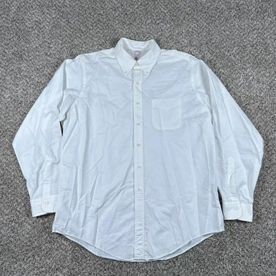 Brooks Brothers Shirt Mens 17-36 White Supima Cotton Button Up USA Vintage - Image 1 of 4
