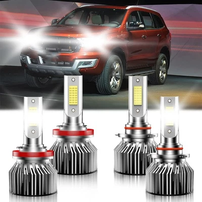 For Ford Ranger 2019-2023 10000lm White LED Headlight Bulbs High Low Beam Lights - Image 1 of 4