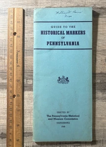 Q Vintage 1948 Guide to the State Historical Markers of Pennsylvania by County - Picture 1 of 3