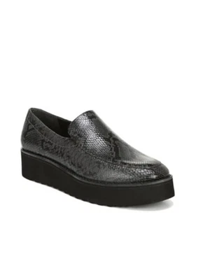 VINCE. Mocasines de mujer gris serpiente 1" plataforma punta zeta cuña tacón sin cordones 7,5 M Foto 1 de 3