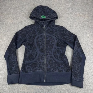 Lululemon Scuba Hoodie Paisley Inkwell Full Zip W4A62S Womens 6 * - Picture 1 of 6