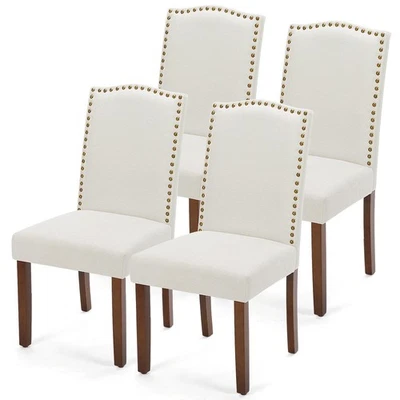 Dining Chairs Set of 4, Moden Kitchen Table Chairs with Wooden Legs and Padde... - Image 1 of 4