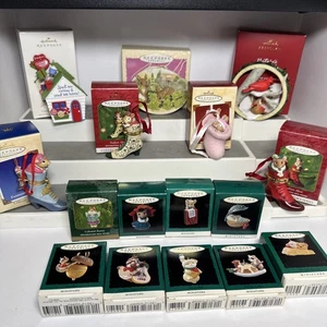 Lote De Colección 16 Adornos Sello Años 90-Ahora Animales Ratón Pájaro Conejito Navidad Mini+ - Imagen 1 de 24