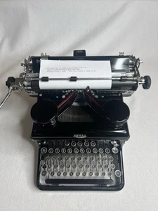 Vintage Very Nice 1934 Royal H Model Typewriter W/ Beveled Glass Side Windows - Picture 1 of 22