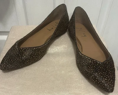 French Sole New York Poppy Calf Hair Leather Flats Made In Brazil Size 8 - Image 1 of 4