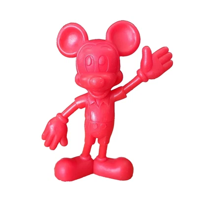 Estatuilla roja de plástico vintage de Mickey Mouse de Louis Marx Disney Foto 1 de 4