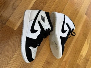 Nike Air Jordan 1 Mid SE Zapatillas Diamante Blanco y Negro Talla 4.5 JUVENTUD - Imagen 1 de 5