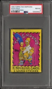 1990 Topps ‘The Simpsons’ Factory Sealed Wax Pack PSA NM-MT 8 - Picture 1 of 2
