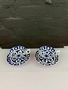 Tazas y platillos de té Royal Crown Derby inacabados Imari 1128 Elizabeth 4 juegos de 2 - Imagen 1 de 7