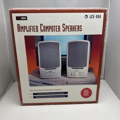 VTG Labtec LCS 900 Computer Speaker System 2 Speakers W/ Power Cord - Image 1 of 4