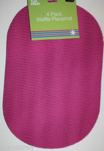 Fun in the Sun 4 Pack of Pink Waffle Placemat 12x18 NWT - Picture 1 of 2