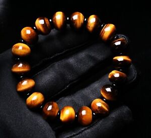 12*12*9mm Natural Yellow Tiger's Eye Gemstone Beads Bracelet AAA