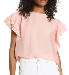 BNWT Marcs current season soft pink flutter sleeve top size S / 8 RRP$159 - Picture 1 of 4