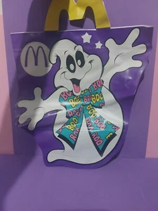 VINTAGE 1991 McDonald's Happy Meal Halloween McBoo Trick Or Treat Bag Ghost NOS  - Picture 1 of 5