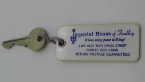 Vintage Hotel Motelzimmer Schlüssel- und Anhängerzimmer 142 Imperial House of Findlay Ohio - Bild 1 von 5