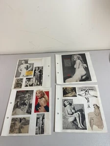 1950’s LOT OF 4 Sheet Pin Up Magazine Pictures Cutouts Art Actress - Picture 1 of 12
