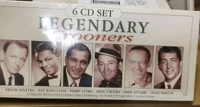 Legendary Crooners 6 CD Set New SEALED Sinatra Cole Martin Como Crosby Astaire n - Image 1 of 4