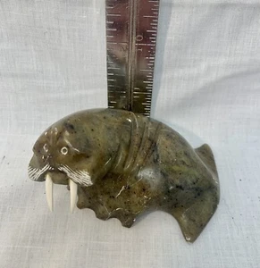 Vtg Hand Carved Bekoalook Walrus - Picture 1 of 4