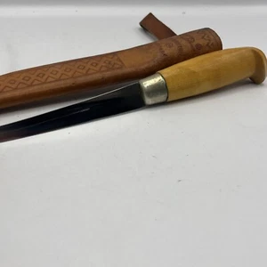 Early J. Marttiini Filet Knife Finland w/Leather Sheath Fishing, Hand Signed - Picture 1 of 9
