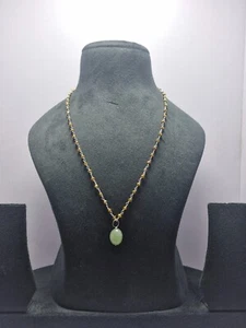Berilio Esmeralda / Pirita Gema Plata Fina Cadena Cuentas Mala 28" Hilo - Imagen 1 de 7