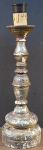 LAMPADA DA TAVOLO- CANDELABRO IN LEGNO POLICROMO H 38CM - Picture 1 of 7