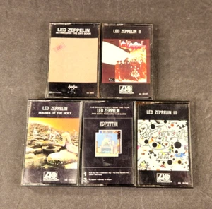 Led Zeppelin Cassette Tape Lot x5 I II Houses Of The Holy In Through Out Door - Foto 1 di 5
