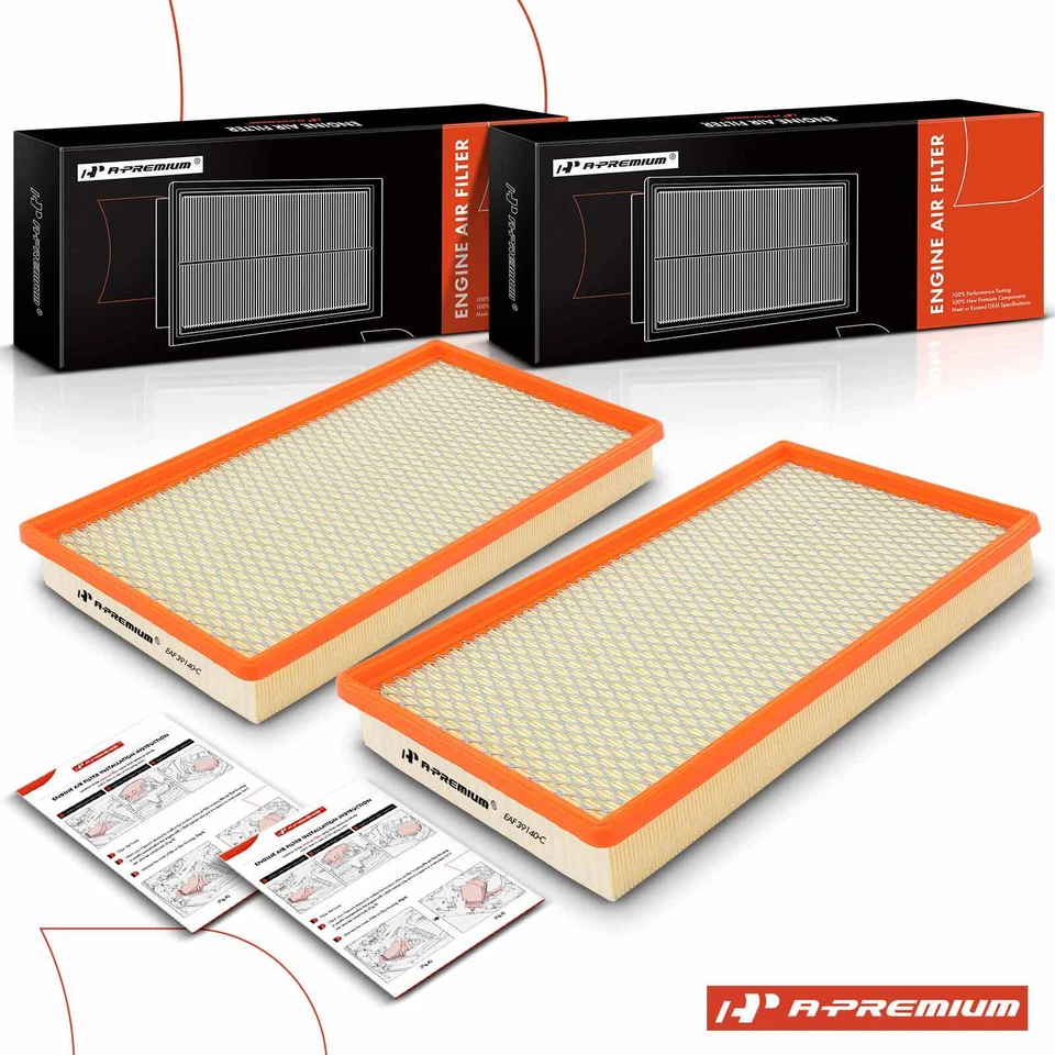 2Pcs Engine Air Filter for Blazer Express 1500 GMC Yukon Pontiac Firebird Chevy — 第 1/4 张图片