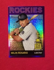 2013 Topps Heritage Chrome Wilin Rosario Purple Refractor #HC58 Colorado Rockies - Picture 1 of 6