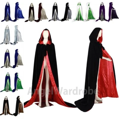 Red Riding Hood Wedding Cloak Cape Witchcraft Halloween Velvet Christmas S-6XL - Image 1 of 4