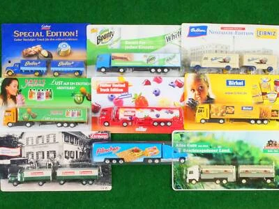 IN Set 9 Trucks Trailers Werbemodelle Leibniz among Others Mint! Ob 1704-07-49 - Image 1 of 4