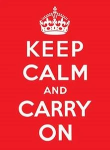 Letrero de metal grande Keep Calm and Carry On 410mm x 320mm (fd) - Imagen 1 de 1