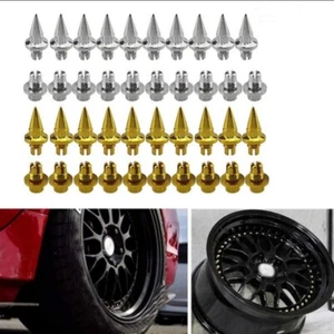 25pcs Spiked Car Wheel Rivets Spike For Wheels Rims Cap Lip Replacement Nuts - Picture 1 of 19