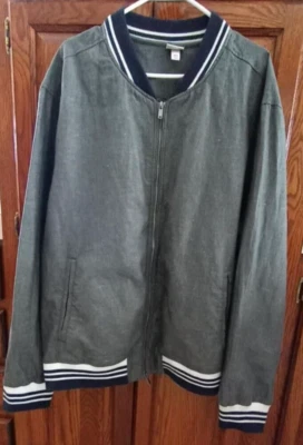 Chaqueta de bombardero Merona para hombre con cremallera clásica deportiva ropa de calle ligera informal 2XL Foto 1 de 4