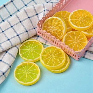 10PCS Artificial Lemon Slice Simulation Block-Double Side Decorative Fruit Model - Picture 1 of 14