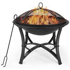 Bol à feu foyer brasero avec grille de cuisson charbon de bois couvercle Ø57cm