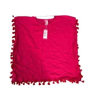 SEAFOLLY girls 100% cotton CERISE BEACH COVER-UP - SIZE S/M (3-5) NWT - Picture 1 of 3