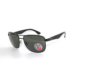 ~RAY BAN SUNGLASSES 3533 BLACK/GREEN POLARIZED 002/9A RAYBAN - Picture 1 of 4