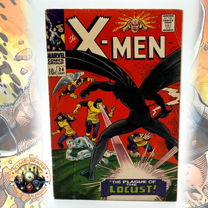 MARVEL Uncanny X-Men #24 1966 UK 10d var, 1st app Locust, STAN LEE & Kirby VG/FN - Photo 1/22