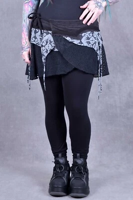 LAYERED HIPPY SKIRT Asymmetrical Pixie Psytrance Festival Goa One Size: Regular - Image 1 of 4