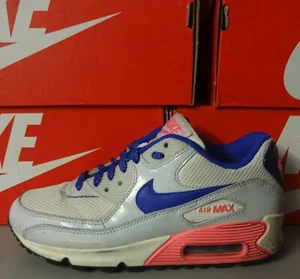 NIKE Air Max 90 WHITE/HYPER BLUE-DIGITAL PINK-PRIME PLATINUM EUR 35,5 Guter Zust - Bild 1 von 6