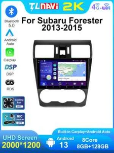 Sistema estéreo Android 13 CarPlay con pantalla HD para Subaru Forester 2013-2015 - Imagen 1 de 48