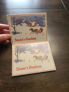 VTG Christmas 24 Olan Mills Season’s Greetings Picture Insert Cards - Picture 1 of 11