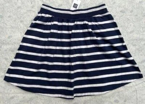 NWT Gap Kids Girl's Navy Blue Nautical Striped Knit Comfy Skirt Medium 8 Yrs - Picture 1 of 1