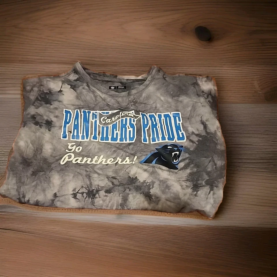 Mujer Equipo NFL Ropa Carolina Panthers Gris Tie Dye Camiseta Sin Etiquetas Talla 2XL  Foto 1 de 1