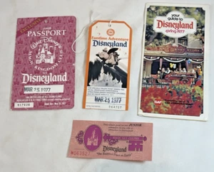 1977 DISNEYLAND Guide Book, Jr Passport, Magic Key Coupon, Funtime Adventure Tag - Picture 1 of 6