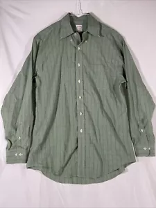 Camisa Brooks Brothers Mediana Sin Hierro Verde/Azul Guinga Cuadros 100% Algodón - Imagen 1 de 12